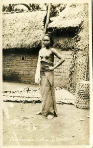 Indonesia BALI Beautiful Native Nude Balinese Woman 1920s RPPC