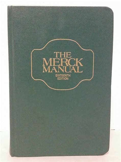 The Merck Manual Of Diagnosis And Therapy 16th Edition By Robert
