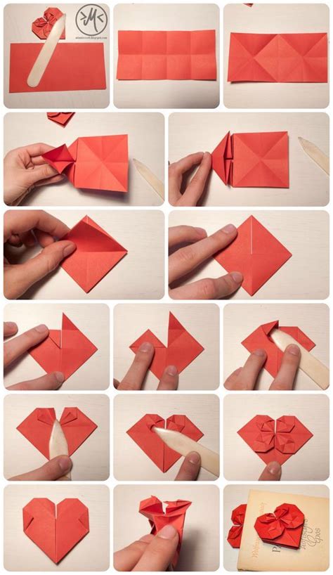 Corazon De Papel Diy Origamikunst Papieren Harten Origami Kaarten