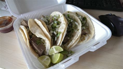 Lengua Tacos from El Mexicano Market in Utah, my favorite lunch. : food