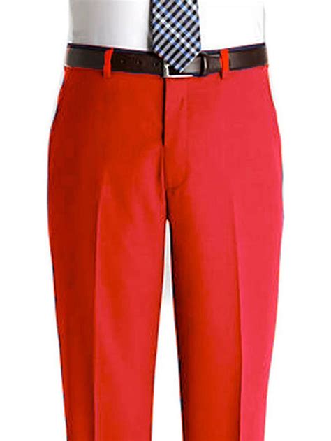 Chinos, jeans, flanelles, velours, bermudas, maillots de bain. Pantalon rouge pour homme sans plis - Kebello