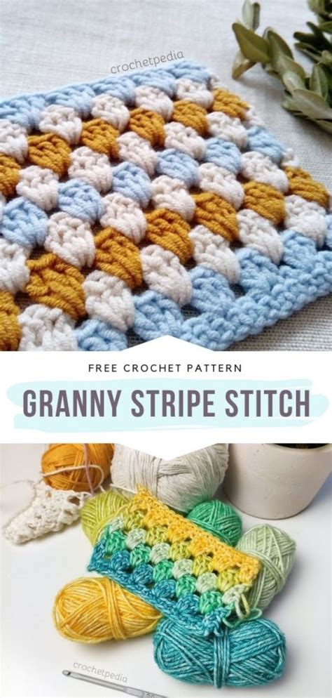Colorful Granny Stripe Blankets Free Crochet Patterns