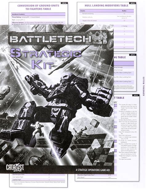 Catalyst Game Labs Battletech Stratigic Kit Board Game Accessory Book