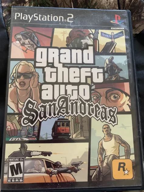 GRAND THEFT AUTO GTA San Andreas Sony PlayStation PS2 No Manual Or Map