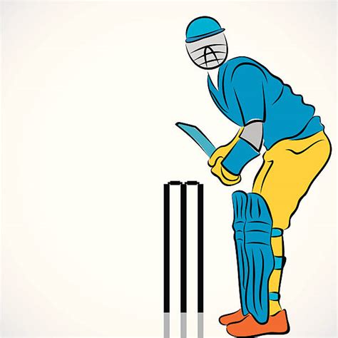 Cricket Player Clip Art Vector Images And Illustrations Istock
