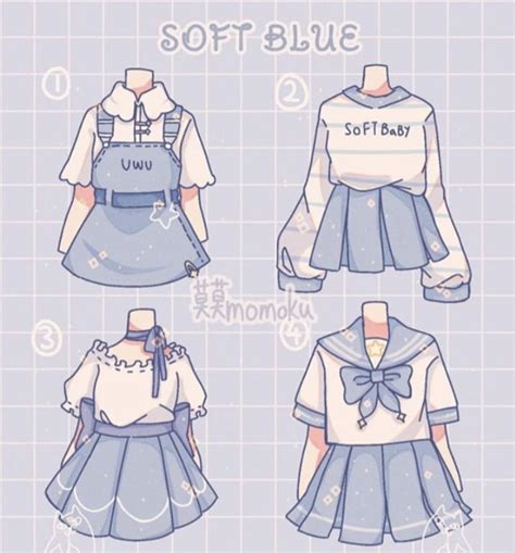 Contact anime aesthetic on messenger. soft blue in 2020 | Drawing anime clothes, Fashion design ...