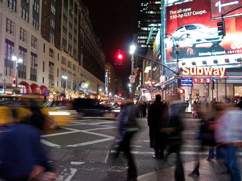 New York City Street Life At Night Michael J Treola Photography