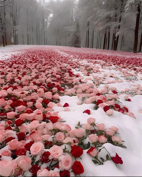 Naturesms On Instagram The Romantic Sea Of Ice And Snow Roses ️