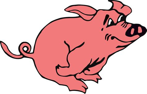 Onlinelabels Clip Art Running Pig