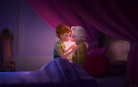 Mmd Frozen Anna And Elsa Kiss