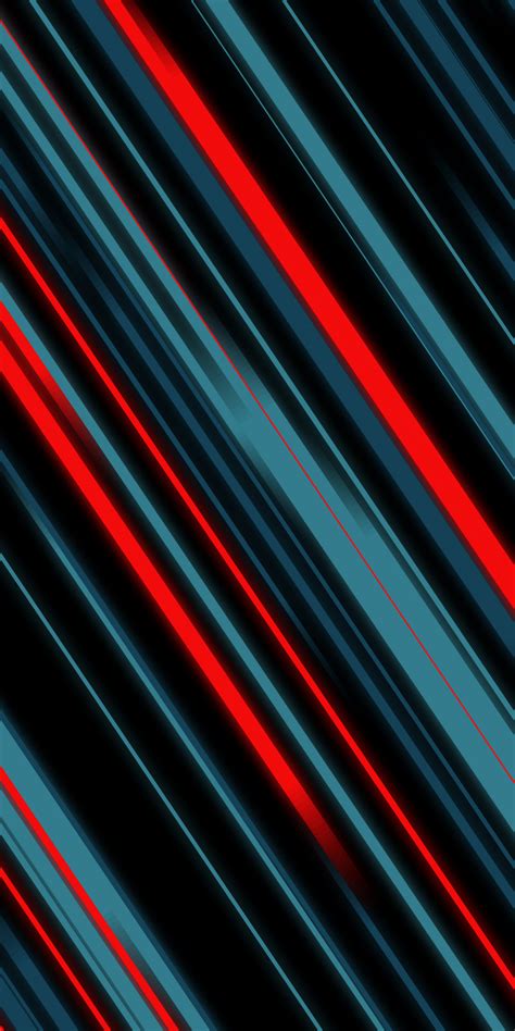 Download 1080x2160 Wallpaper Material Style Lines Red