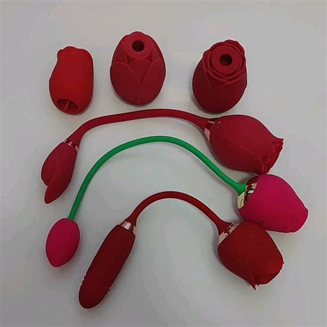 New Clit Sucking Nipple Sex Toys Massage Vibrators Adult Flower Sex Toy Rose Vibrator With Dildo