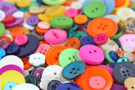 Haberdashery Buttons Brightly Coloured Stock Photo Image Of