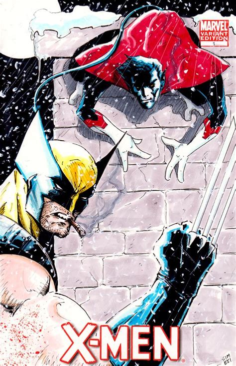 X Men 1 Sketch Cover Artwork By Peter Simeti Wolverine And