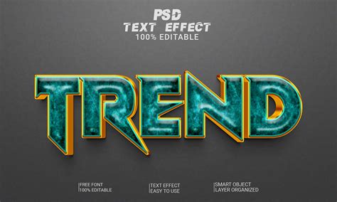3d Text Effect Editable Psd Filetrend Graphic By Imamul0 · Creative Fabrica