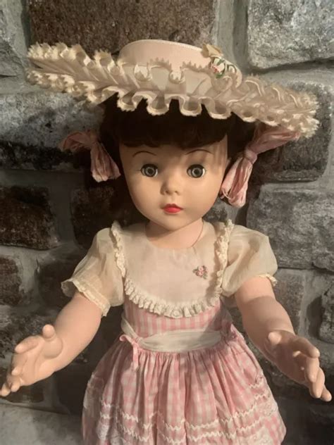 Vintage Effanbee Mary Jane Playpal Doll Tlc 1959 30” Play Pal Flirty Eyes 12500 Picclick