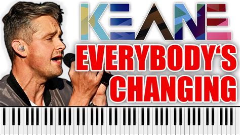 Keane Everybodys Changing Piano Cover Tom Chaplins Vocals Youtube