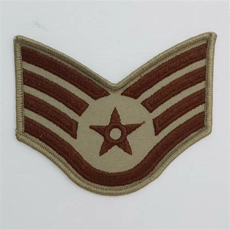 Vintage Us Air Force Staff Sergeant Rank Insignia Cloth Patch Glue Back