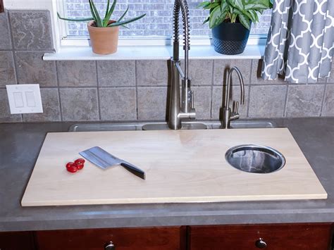 Over The Sink Cutting Board With Strainer Sink Cover Board Etsy