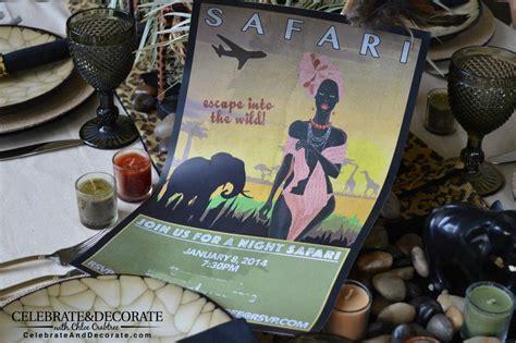 Safari party or jungle party perfect for an outdoor summer dinner. Outdoor Dining for Summer - Celebrate & Decorate