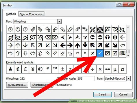 Check Mark In Microsoft Word Images And Photos Finder