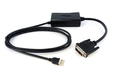 External Dvi Usb Adapter With Built On Cables