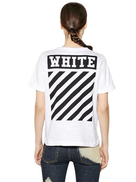 Lyst Off White Co Virgil Abloh Printed Cotton Jersey T Shirt In White