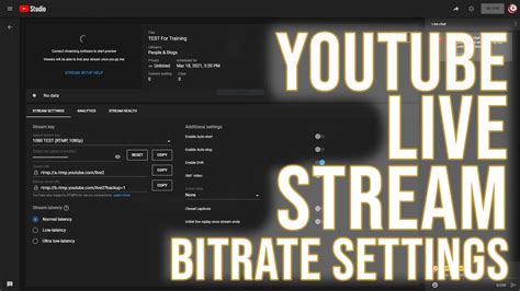 ⭕ Youtube Streaming Bitrate Setup In Studio Youtube