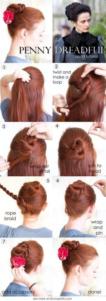 How to gibson girl hair edwardian victorian vintage retro. Venessa Ives hairstyle from Penny Dreadful | Victorian ...