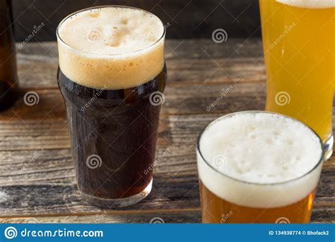 Refreshing Cold Craft Beer Assortment Stock Photo - Image of assortment ...
