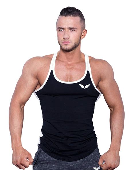 Men S Muscle Gym Workout Stringer Tank Tops Bodybuilding Fitness T