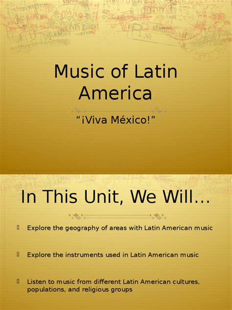 Latin American Musicppt Music Of The United States Latin America