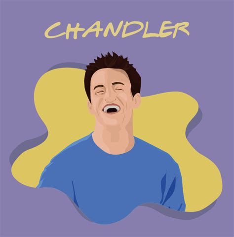 Chandler Friends Tv Show Portrait Illustration By Elloooise On Deviantart