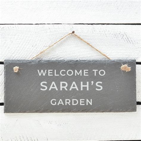Create Your Own Personalised Hanging Slate Sign Getting Personal