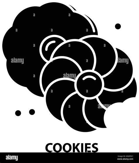 Cookies Symbol Icon Black Vector Sign With Editable Strokes Concept