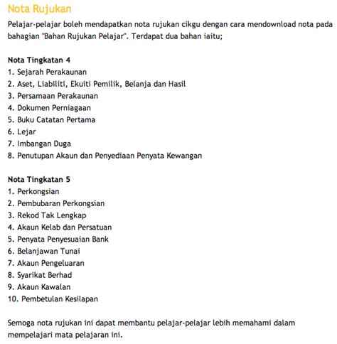 Selari dengan perkembangan pesat teknologi digital, kementerian pendidikan malaysia akan menggunakan teknologi dan kandungan digital dalam dalam bidang pendidikan. Nota Akaun Tingkatan 4 Bab 1