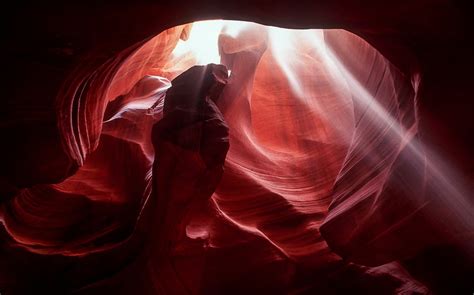 Antelope Cave Nature Erosion Antelope Canyon Sun Rays Hd Wallpaper