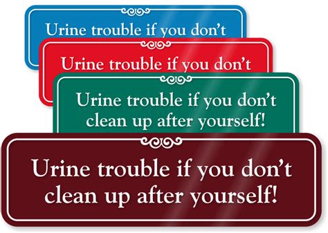 Clean Up After Yourself Humorous Bathroom Wall Sign Sku Se 6880