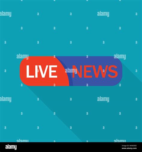 Red Live News Logo Flat Style Stock Vector Image And Art Alamy