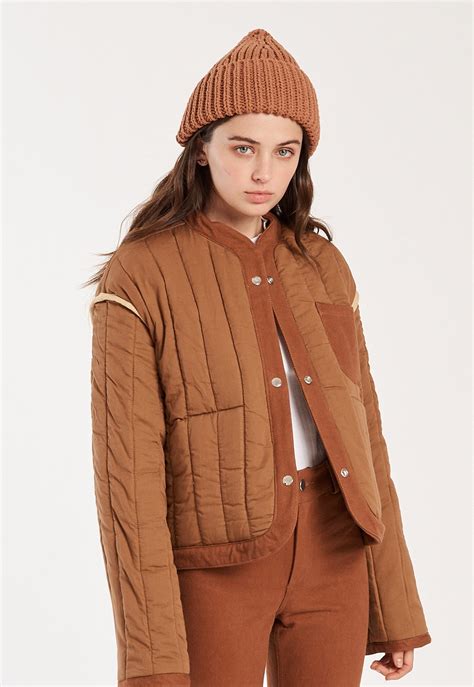 Kordal Cropped Quilted Jacket Clove Garmentory