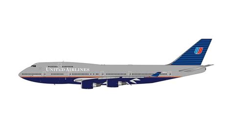 Phoenix United Airlines Boeing 747 400 N187ua Battleship Grey Livery