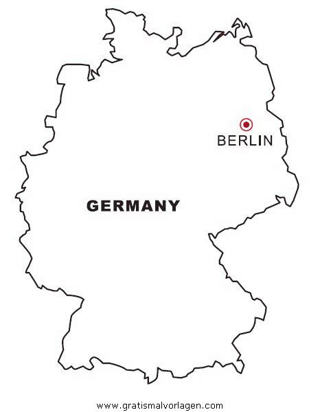 1227 x 868 png 79 кб. Landkarte Deutschland gratis Malvorlage in Geografie, Landkarten - ausmalen