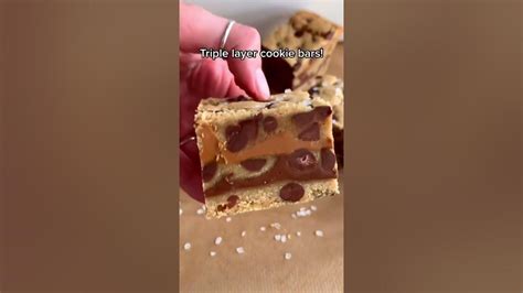 Triple Layer Cookie Bars Recipe Youtube