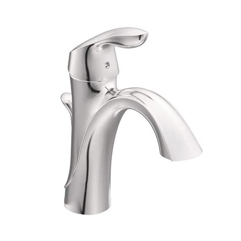 One handle controls hot water, and the other controls cold. Moen Eva One-Handle High Arc Bathroom Faucet, Brushed ...