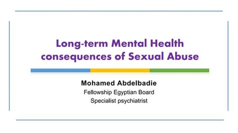 Long Term Mental Health Sequelae Of Sexual Abuse Ppt