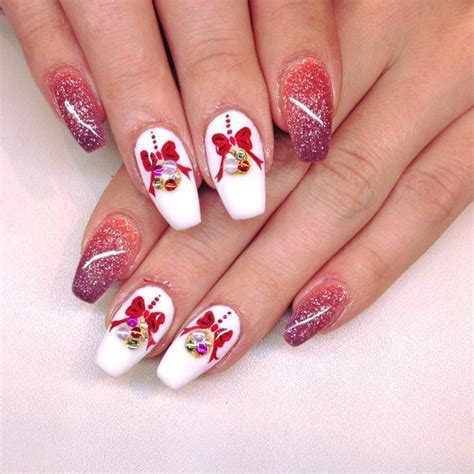 59+ Christmas Nail Art Ideas for Early 2020 ... Diy nails red coffin nail art design 2020.