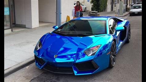 Beautiful Lamborghini Aventador Chrome Blue Youtube