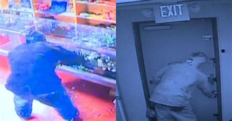 Smash And Grab Burglar Seen On Surveillance