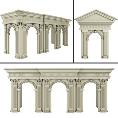 3d Model Classic Architecture Arch 2 Cgtrader