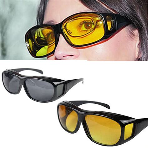 Hd Vision Over Wrap Around Glasses Safety Night Driving Glasses Goggles